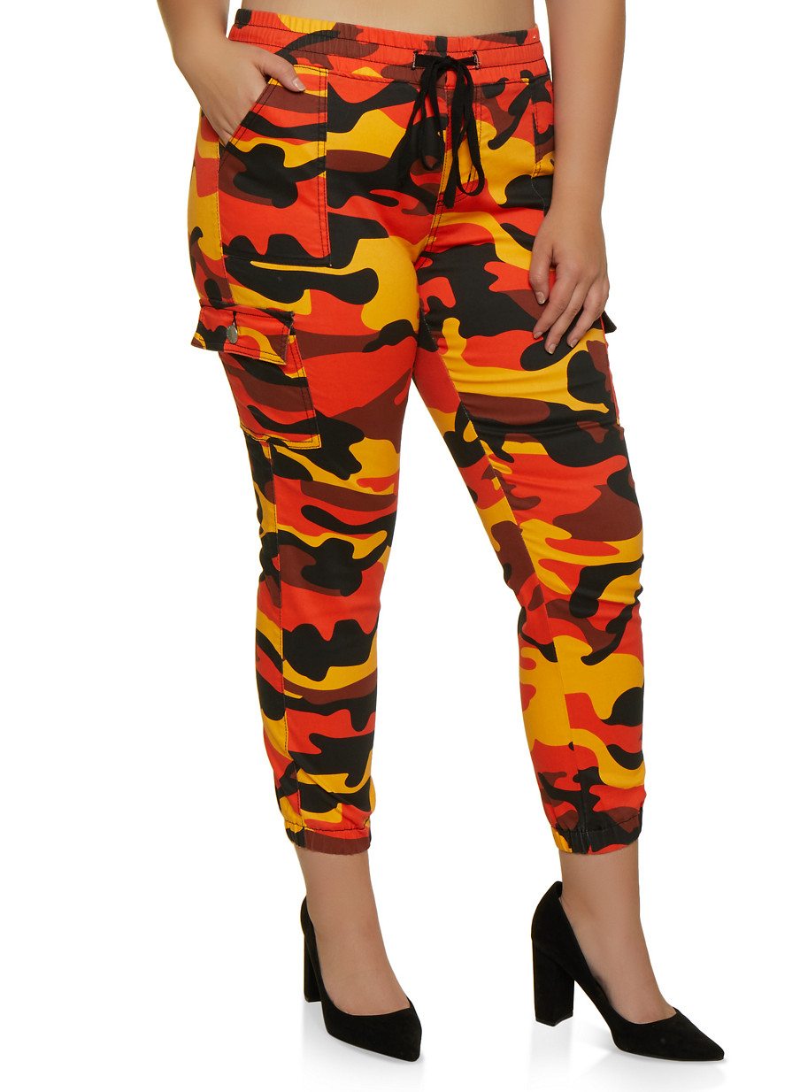 Plus Size VIP Cargo Camo Joggers