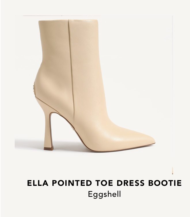 Ella Pointed Toe Dres Bootie (Eggshell)