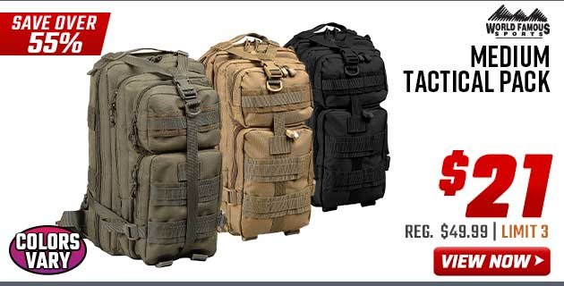 World Famous Sports Medium Tactical Pack