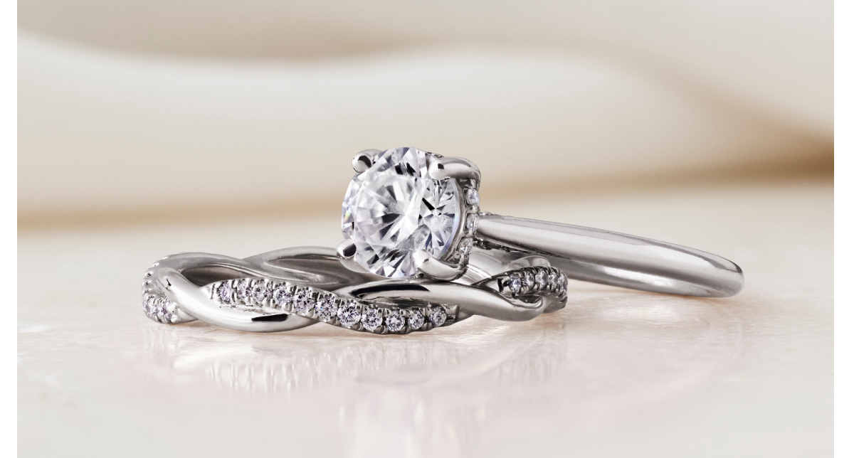 Platinum wedding & engagement rings.