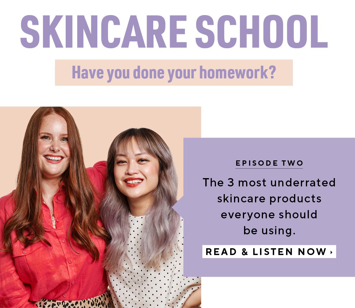 Skincare School episode two | The 3 most underrated skincare products everyone should be using.