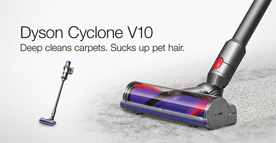 Dyson Cyclone V10 Total Clean+ Cord Free Stick Vacuum