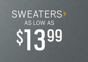 CYBER MONDAY SALE | UP TO 80% OFF ORIGINAL PRICES + $129.99 Sport Coats + $34.99 Sweaters + $29.99 All Sport Shirts + $59.99 Designer Wool Dress Pants + 40% Off All Shoes. ONLINE ONLY + Extra 30% Off Clearance and Even More On Sale - SHOP NOW