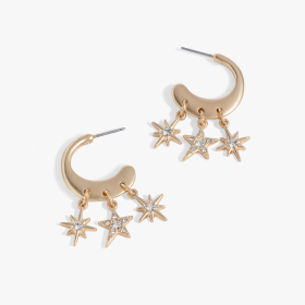 Star Multicharm Hoop Earrings| Shop Now