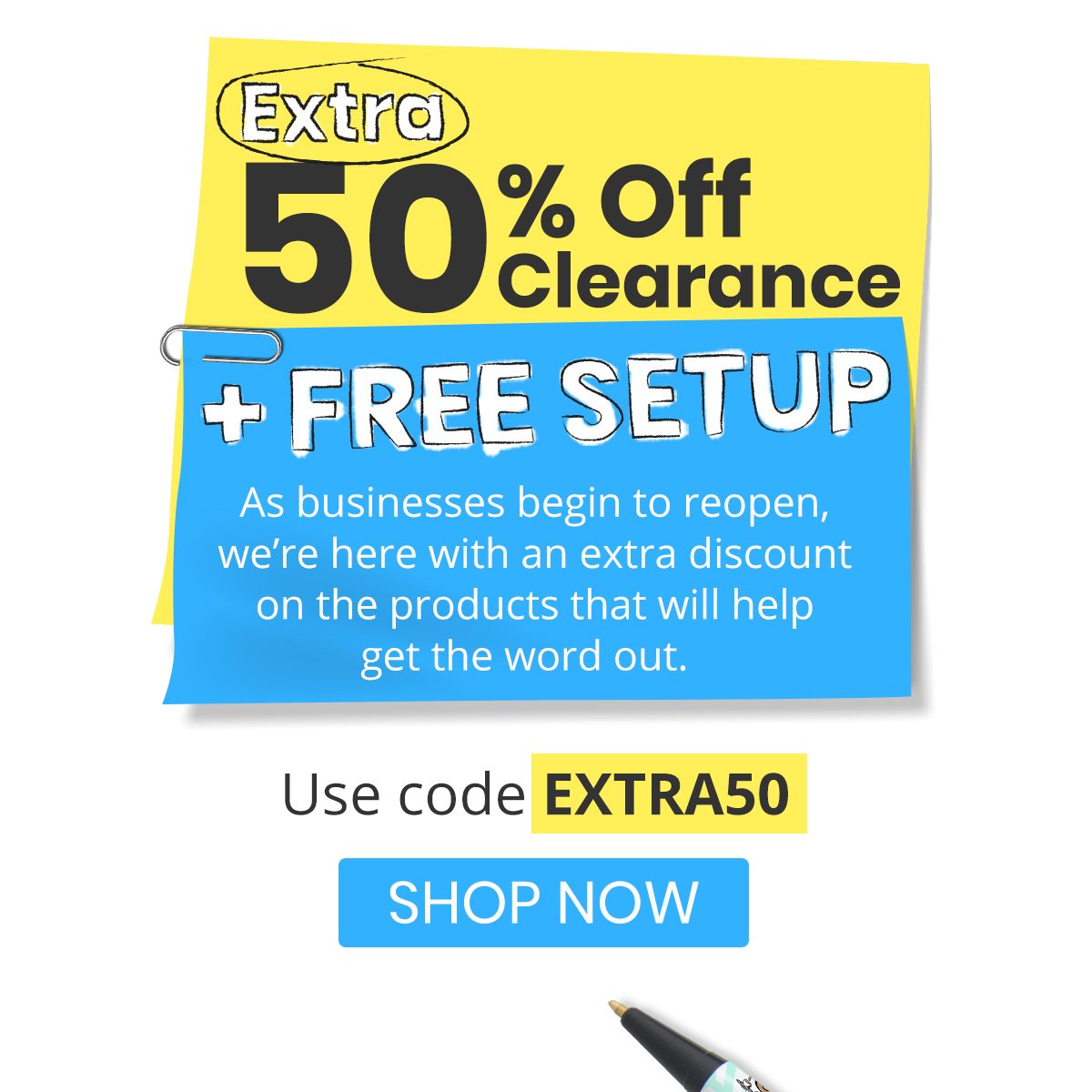 Extra 50% Off Clearance + Free Setup. Use code EXTRA50