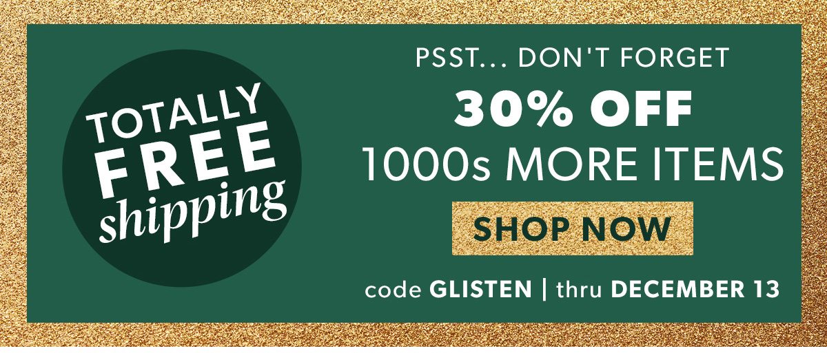 Totally Free Shipping + 30% Off Thousands of Items. Shop Now