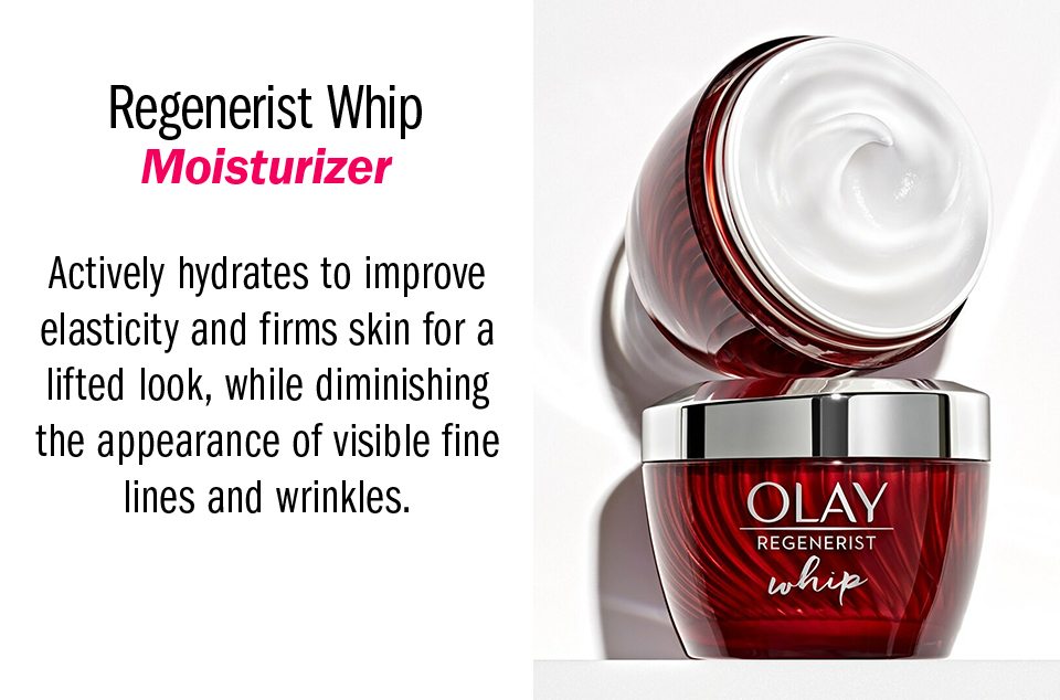 Regenerist Whip Moisturizer Actively hydrates to improve elasticity and firms skin for a lifted look, while diminishing the appearance of visible fine lines and wrinkles. 