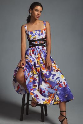Maeve Square-Neck Midi Dress