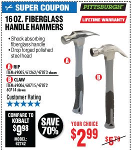 View 16 oz. Fiberglass Rip Hammer