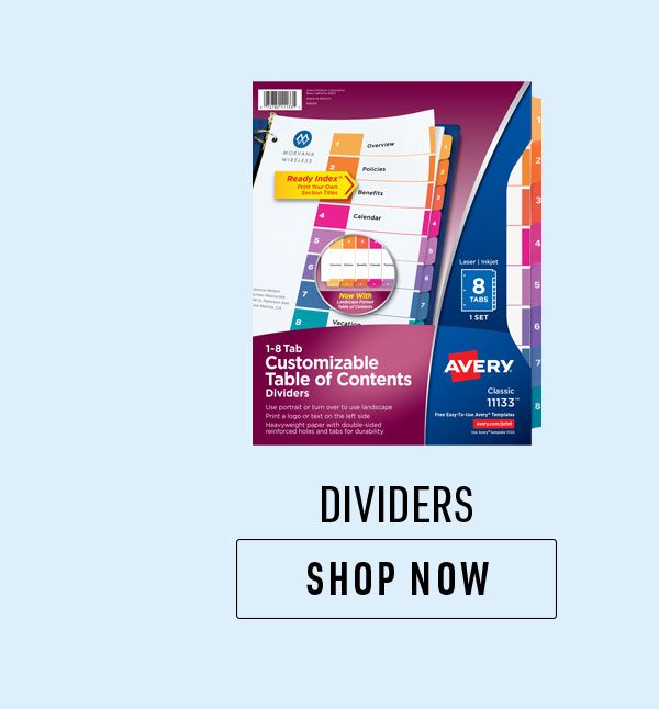 • Shop Dividers  