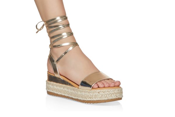 Lace Up Platform Sandals