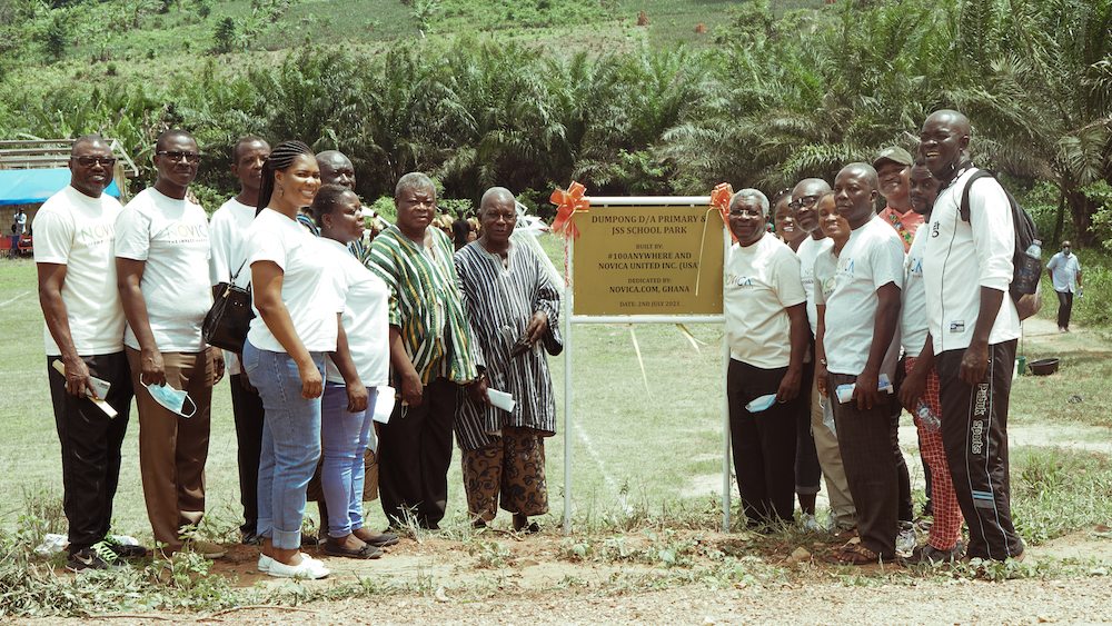 Group photo at the Dumpong Soccer Field