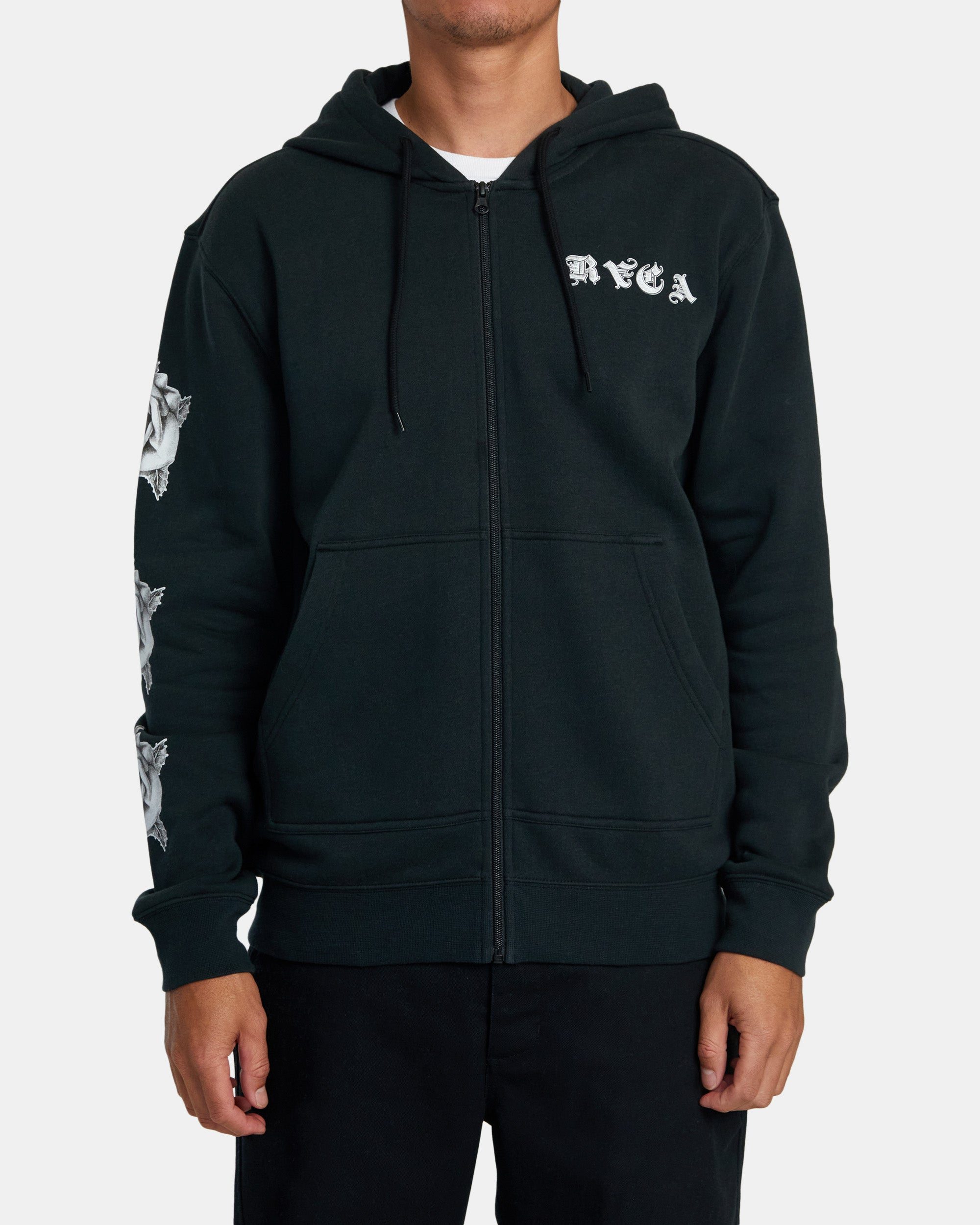 Image of Benjamin Jeanjean Bouquet Zip Hoodie - Black