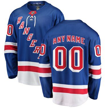 Fanatics Branded New York Rangers Blue Home Breakaway Custom Jersey