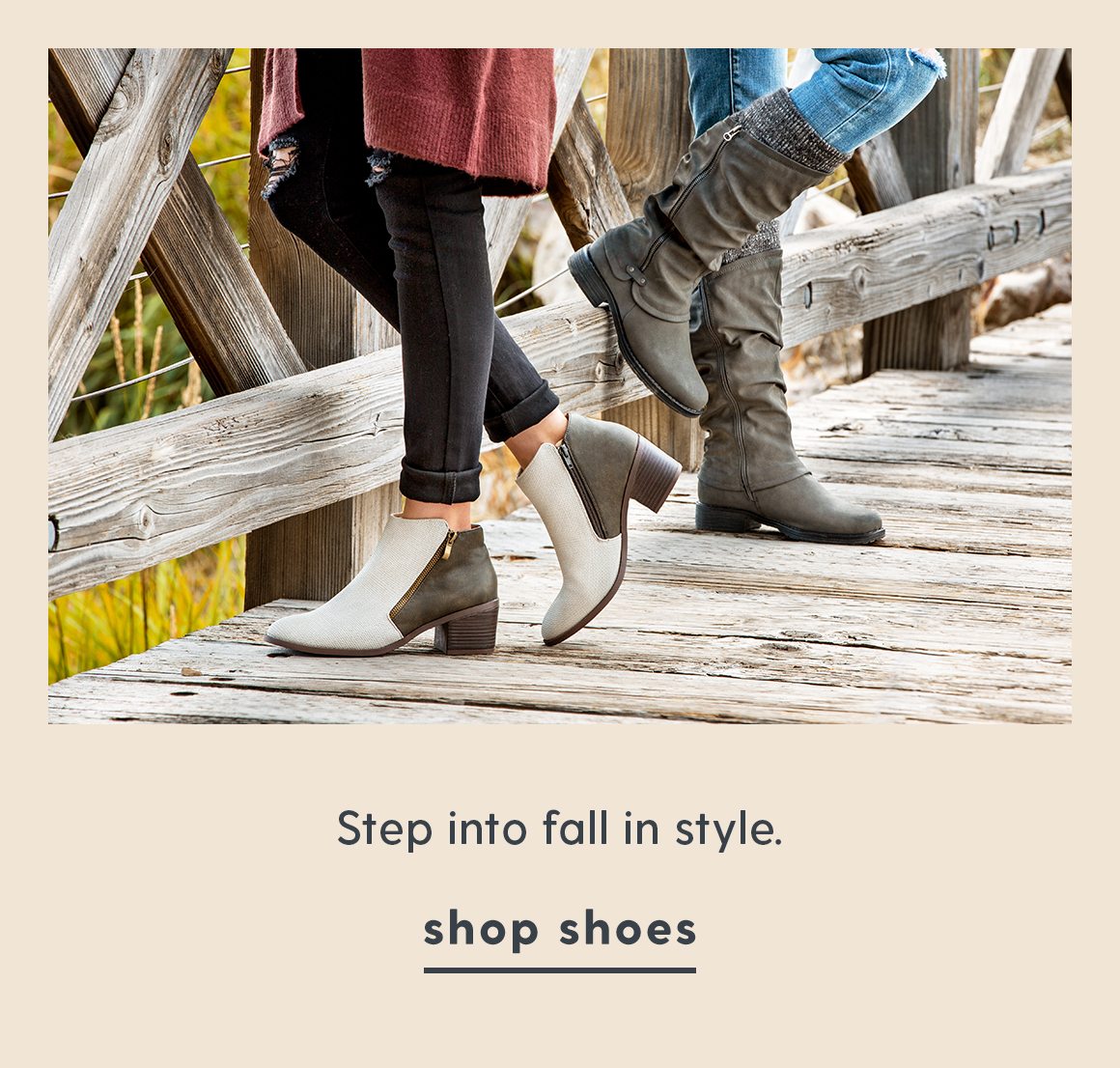 Step into fall in style. Shop shoes.