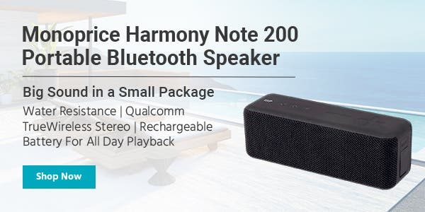 Monoprice Harmony Note 200 Portable Bluetooth Speaker Big Sound in a Small Package