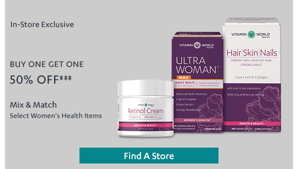 Buy One Get One 50% OFF - Mix & Match - Select Womens Health Items»