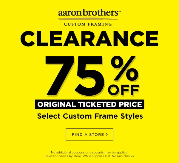 75% OFF Select Custom Frame Styles 