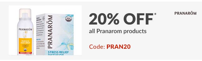 20% off* all Pranarom products