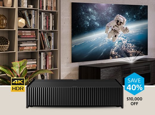 SAVE 40%, $10,000 OFF: VZ1000ES Ultra-Short Throw 4K HDR Laser Projector