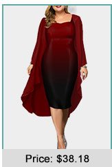 Red Chiffon Cardigan and Sleeveless Plus Size Dress 