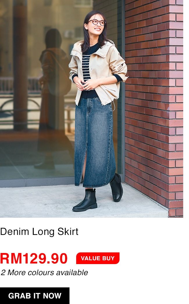 Denim Long Skirt