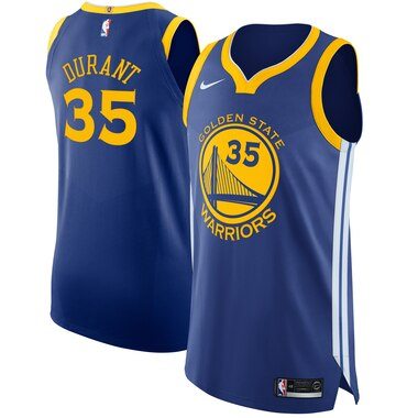 Nike Kevin Durant Golden State Warriors Royal Authentic Jersey - Icon Edition