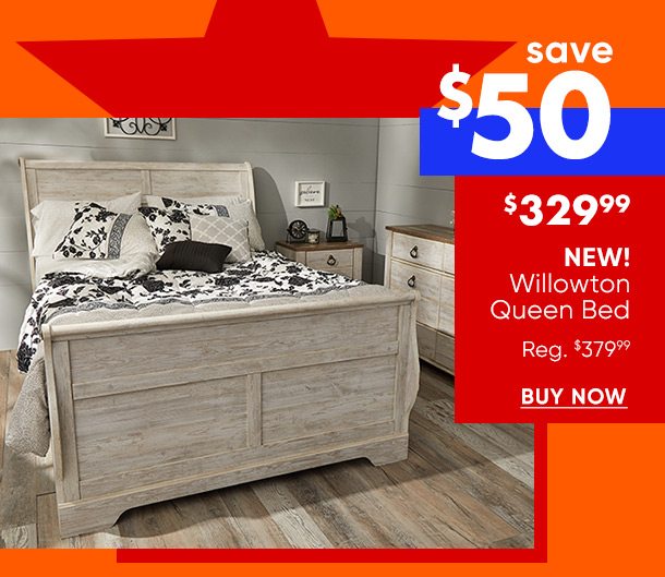 Save $50 on Willowton Queen Bed