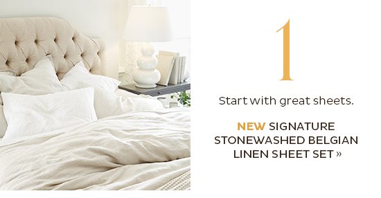 Signature Stonewashed Belgian Linen Sheet Set