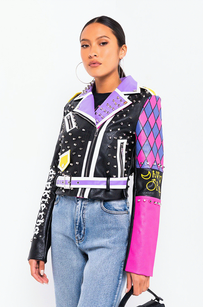 AZALEA WANG SHEEBA KAHN MOTO JACKET