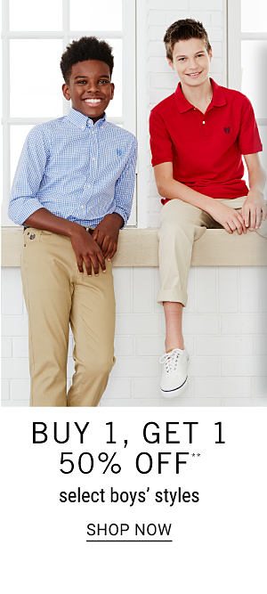 Buy 1, get 1 50% off** select boys' styles. Shop Now.