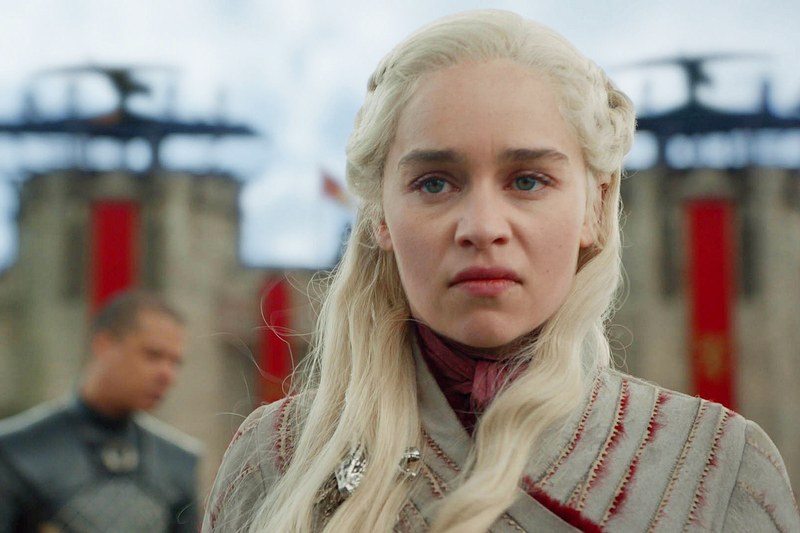 film still of Daenerys looking angry