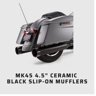 MK45 4.5 in ceramic black slip-on mufflers