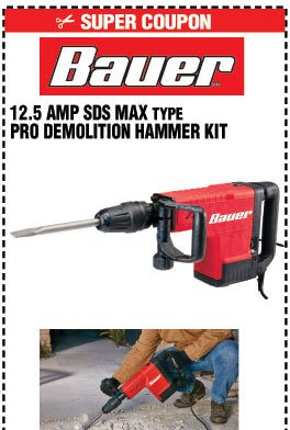 12.5 Amp SDS Max Type Pro Demolition Hammer Kit