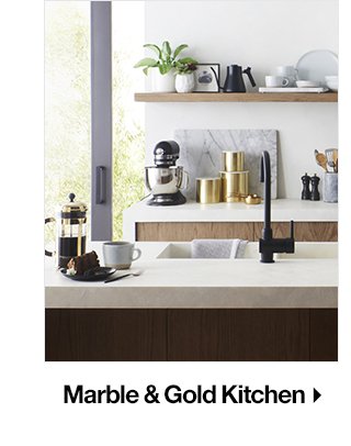 Marble and Gold Kitchen