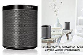 Sonos Play:1 Compact Wireless Speaker for Streaming Music