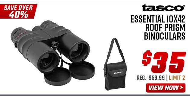 Tasco Essential 10x42 Roof Prism Binoculars