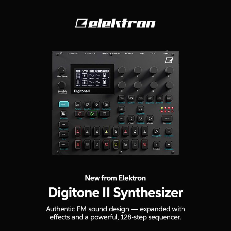 New from Elektron. Digitone II Synthesizer.