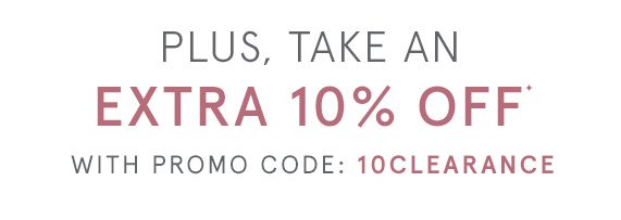 Take an Extra 10% Off with Promo Code 10CLEARANCE