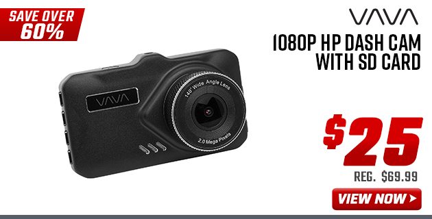 Vava 1080P HP Dash Cam with SD Card