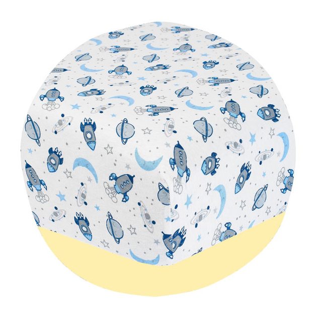 Gerber® Outer Space Organic Cotton Fitted Crib Sheet