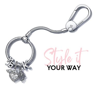 Style it your way! All-new bag charm holder. 