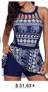 Cutout Neckline Animal Print Swimdress and Shorts