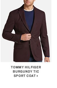 Tommy Hilfiger Burgundy Tic Sport Coat >