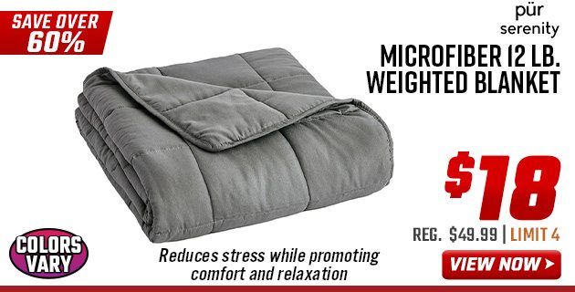 Pur Serenity Microfiber 12 lb. Weighted Blanket