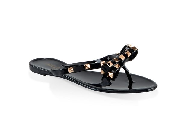 Studded Bow Jelly Flip Flops