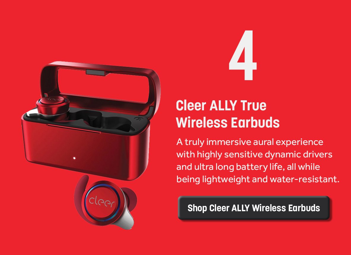 Cleer ALLY True Wireless Bluetooth Earbuds - Red