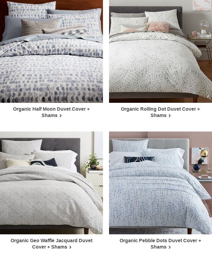 Organic Half Moon Duvet Cover & Shams