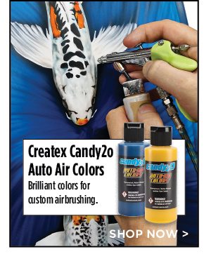 Createx Candy2o Auto Air Colors - Brilliant colors for custom airbrushing.