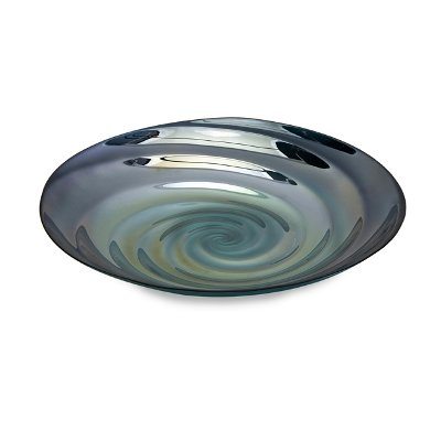 Clearance Blue Swirl Glass Tray